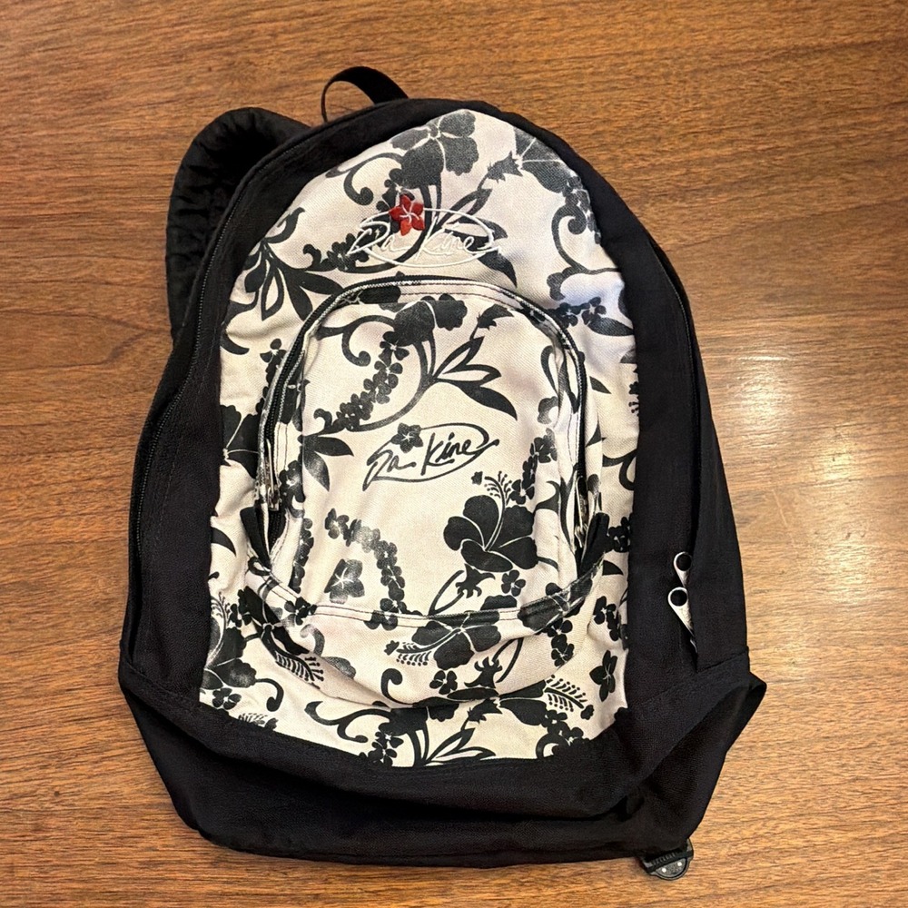 Dakine Backpack Skate Snowboard Ski Surf Hike School Everyday Black/Beige  VTG